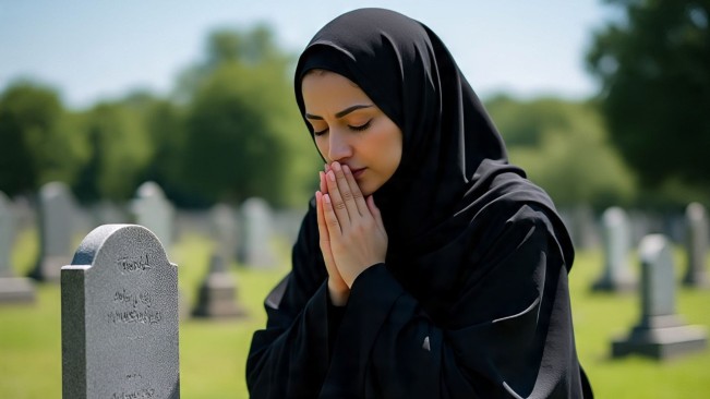 Ilustrasi Doa Saat Ziarah (Meta AI)